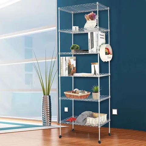 BOXED AIRMONT 54CM W METAL SHELVING UNIT WITH WHEELS