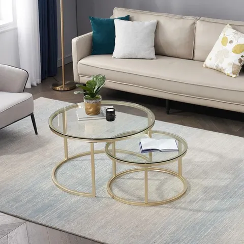 BOXED EMMALINE COFFEE TABLE, SIZE NOT SPECIFIED