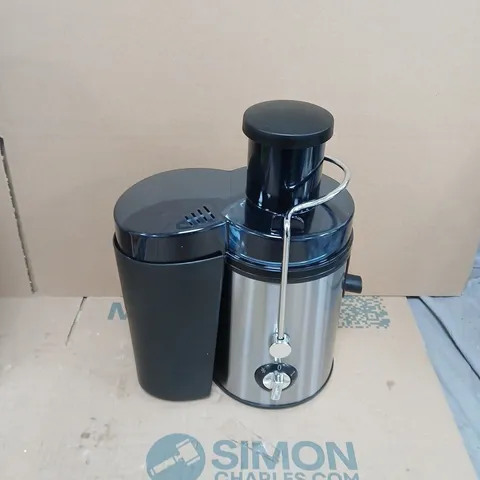 JUICER EXTRACTOR – STAINLESS STEEL BODY WITH BLACK TOP (BOXED)