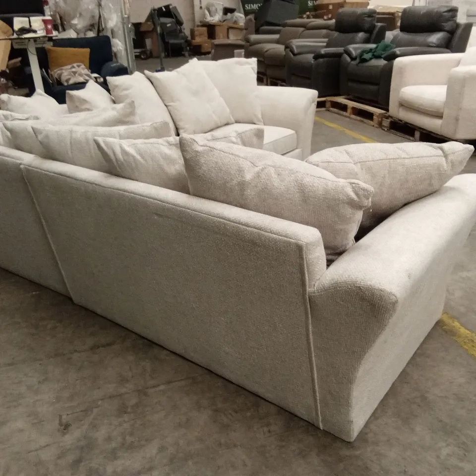 DURY CHUNKY WEAVE SCATTERBACK CORNER GROUP SOFA - NATURAL RRP £1149