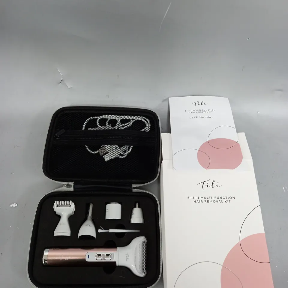 BOXED TILI 5-IN-1 MULTI FUNCTIONAL HAIR REMOVAL KIT PINK