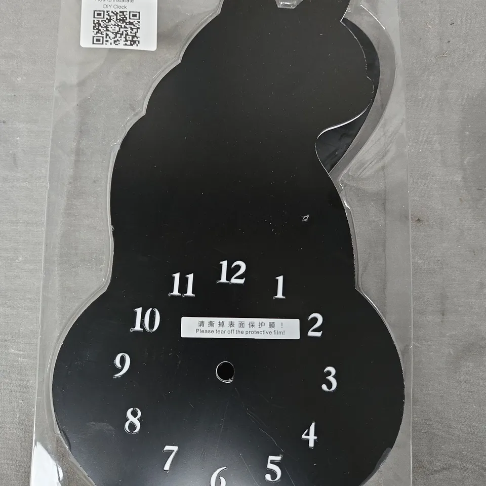 BOXED UNBRANDED CREATIVE DIY CAT CLOCK