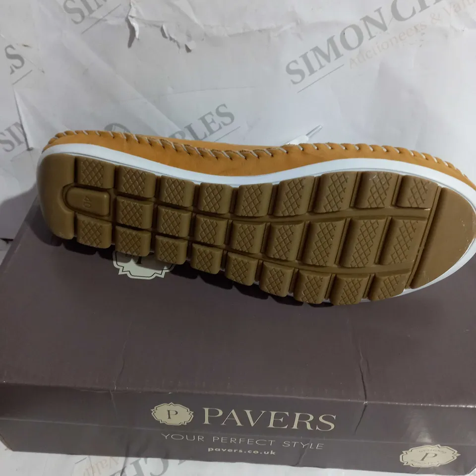 BOXED PAVERS SIMIN31003 SHOES, MUSTARD - SIZE 7