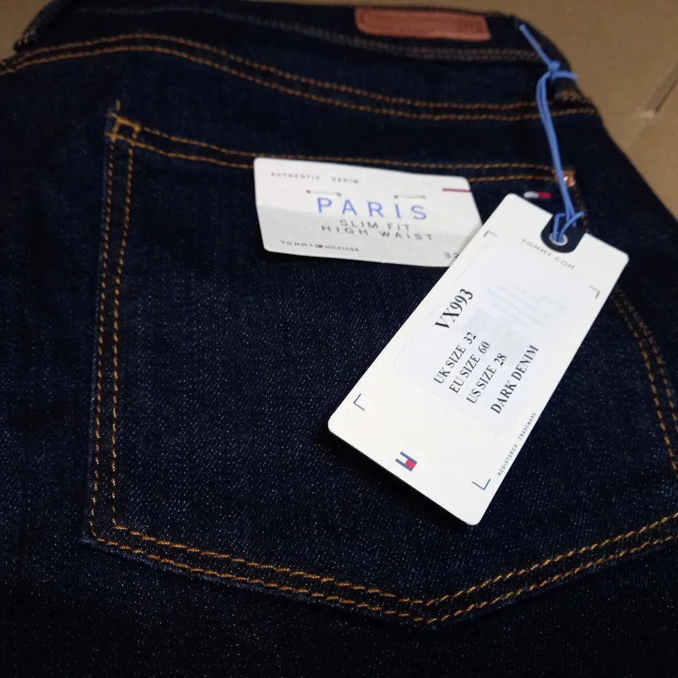 TOMMY HILFIGER DARK BLUE SLIM FIT HIGH WAIST - SIZE W32/L32