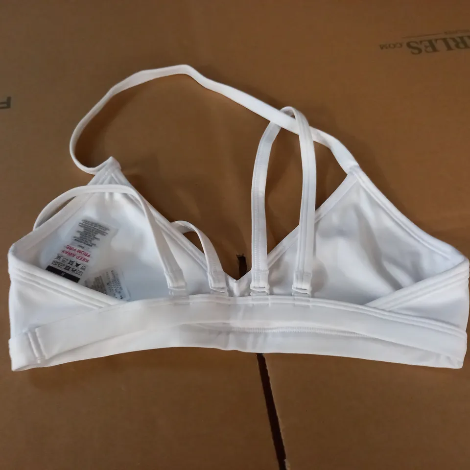 GYMSHARK WHITE SPORTS BRA - S