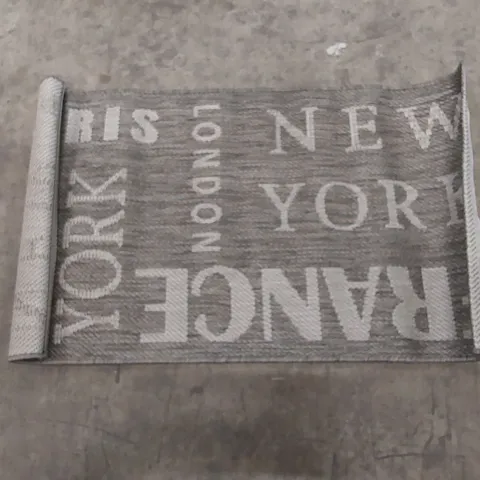BRAND NEW PACO HOME COUNTRY AREA RUG - GREY // SIZE: 60 X 110cm
