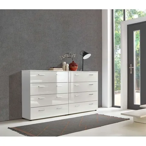 BOXED ANASTAJA 8-DRAWER CHEST OF DRAWERS (2 BOXES)