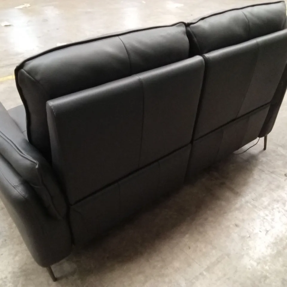 QUALITY DESIGNER ITALIAN MADE BOLZANO SMALL 2 SEATER ELECTRIC RECLINER LEATHER LOVESEAT 