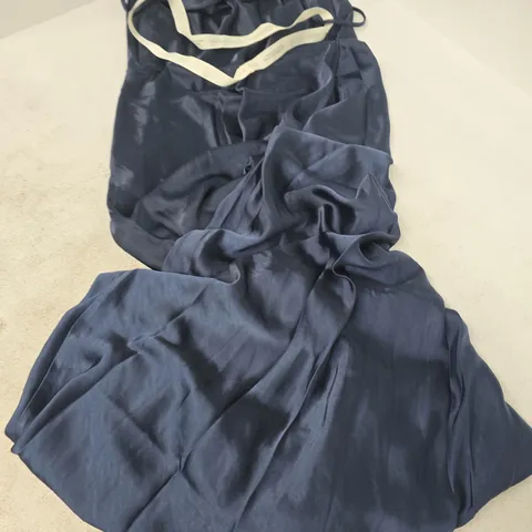 PRETTY LAVISH NAVY DRESS, UK 12 (US 8)
