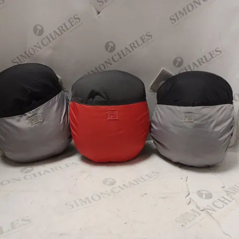 3 X MOTHERCARE COMPACT COSYTOES IN ASSORTED COLOURS 