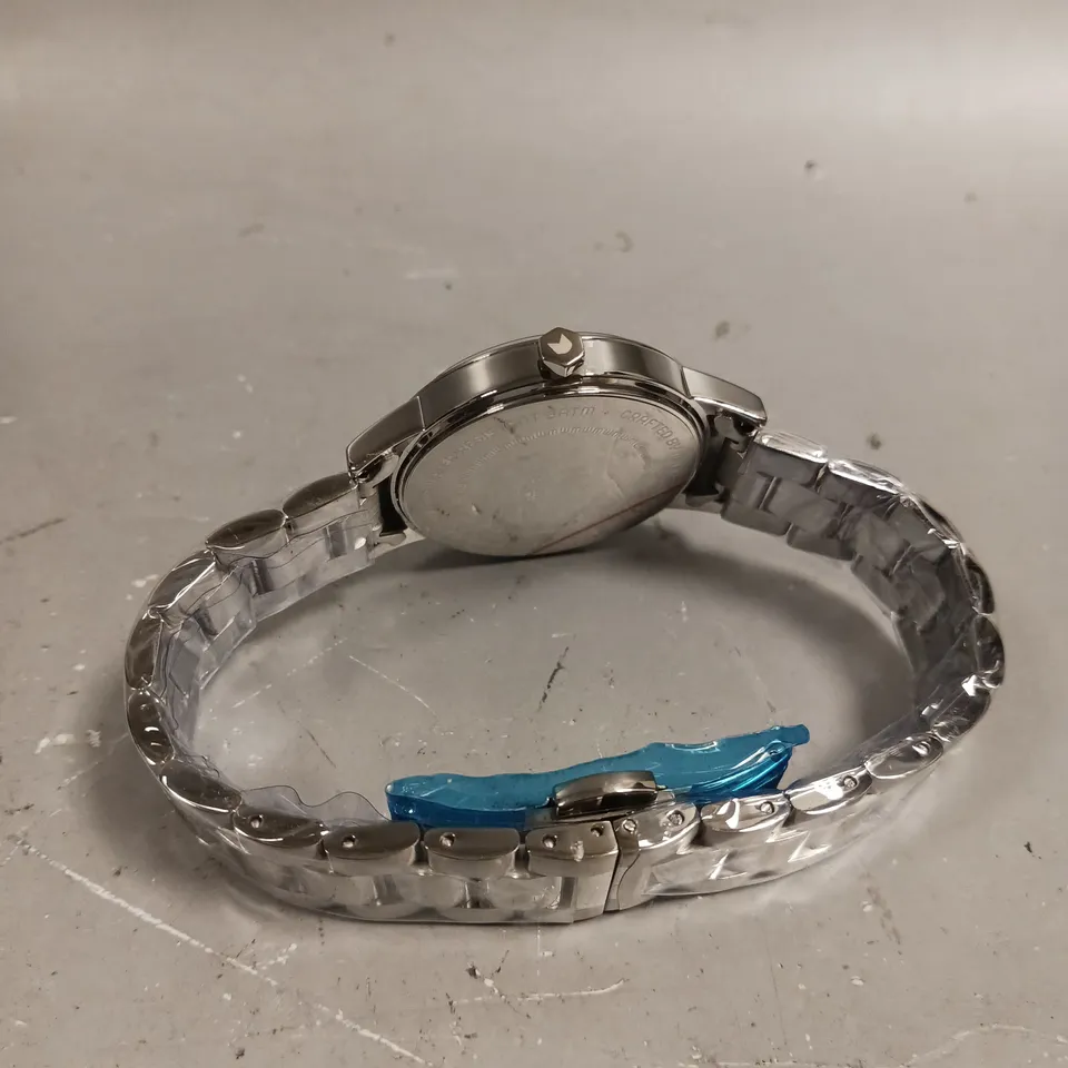 MINO STAINLESS STEEL LINK BLUE DIAL WATCH 
