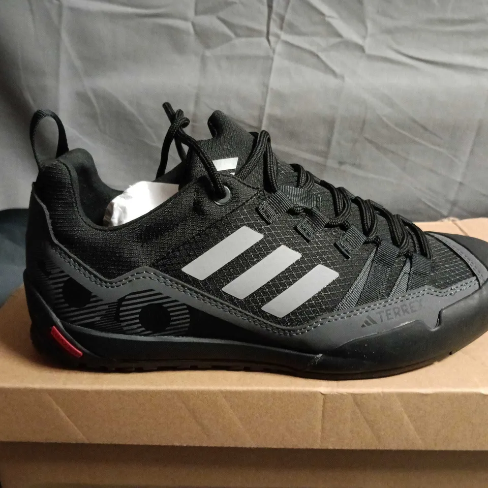 BOXED PAIR OF ADIDAS TERREX SWIFT SOLO 2 TRAINERS – UK SIZE 6