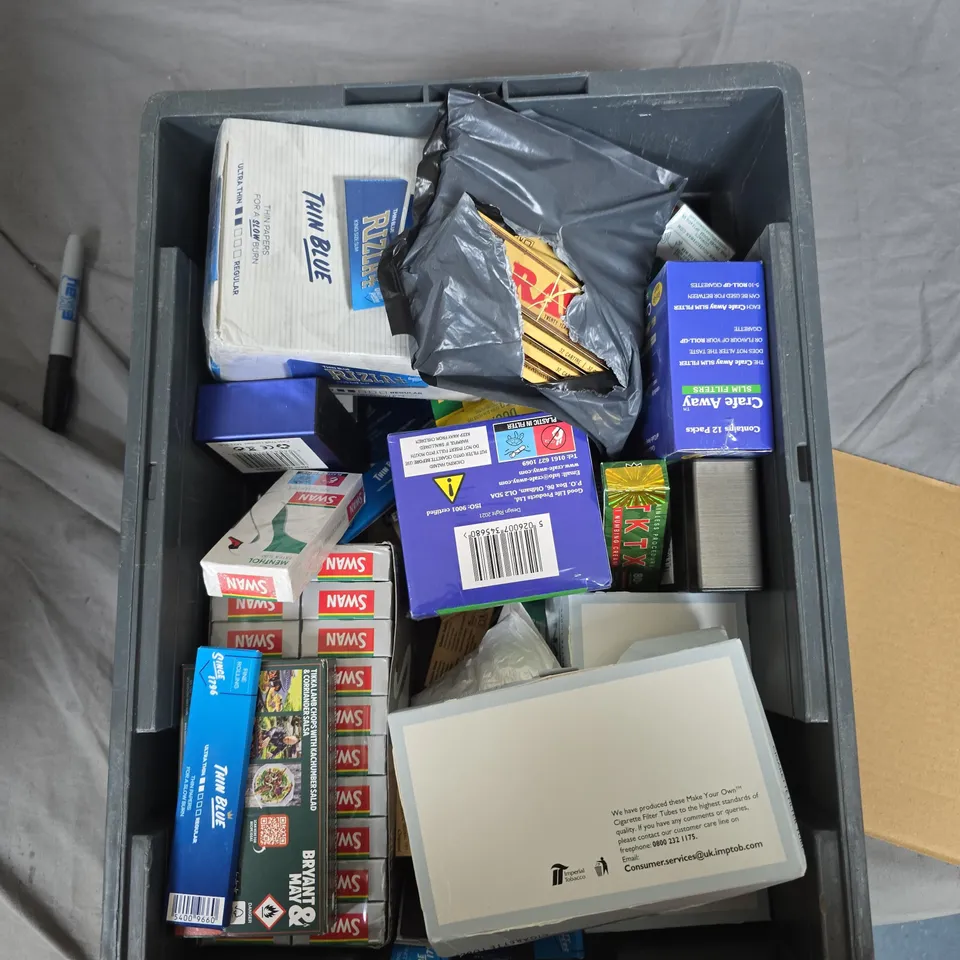 TOTE OF SMOKING ACCESSORIES INCLUDING PAPERS, FILTERS, CIGARRETE HOLDERS