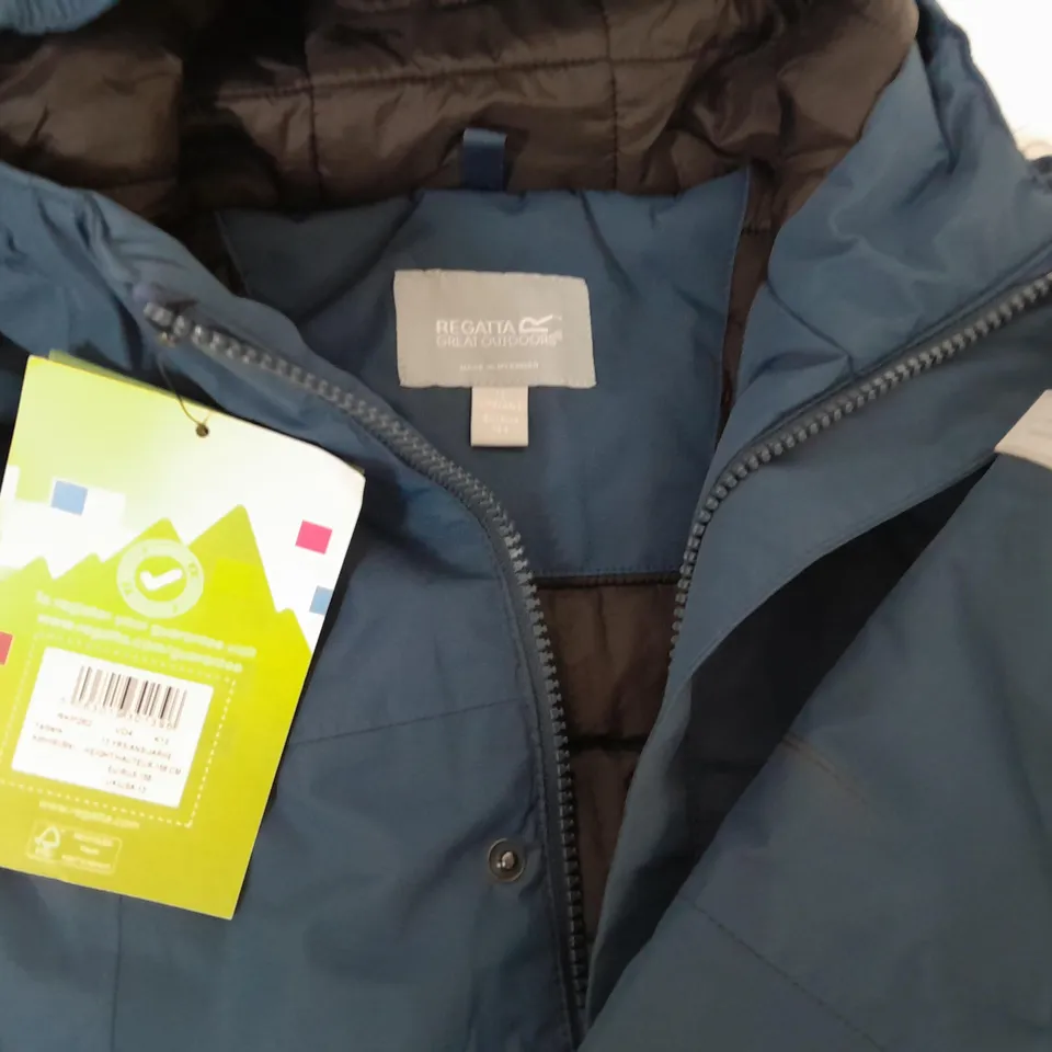 REGATTA BLUE HOODED COAT - 13 YEARS