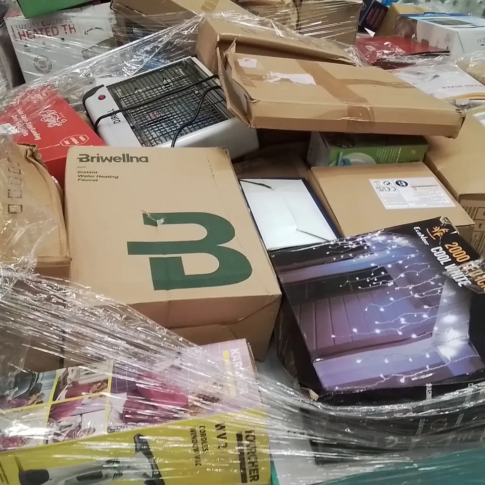 PALLET CONTAINING A LARGE QUANTITY OF ELECTRICAL PRODUCTS TO INCLUDE;NEON LAMP,ELECTRIC SPRAY GUN,PORTABLE MONITOR 