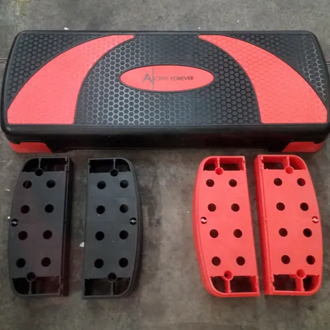 BOXED ACTIVE FOREVER STEPPERS FOR EXERCISE 3 LEVELS - BLACK/RED