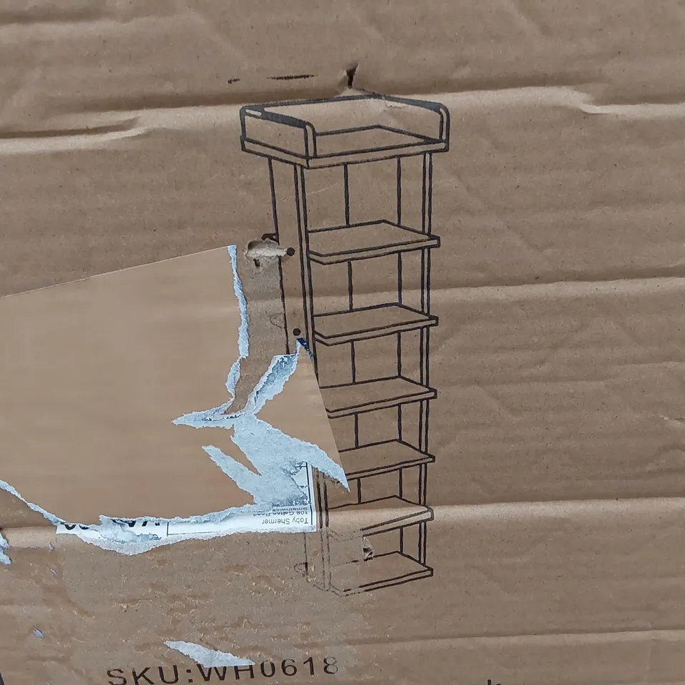 BOXED 7 PAIR SHOE RACK WHITE (1 BOX)