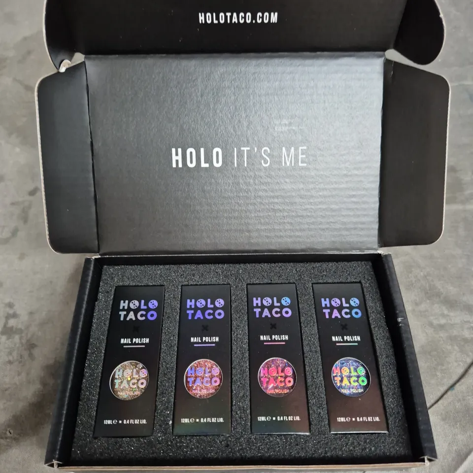 HOLO TACO 4 PIECE NAIL POLISH SET ASSORTED SHADES