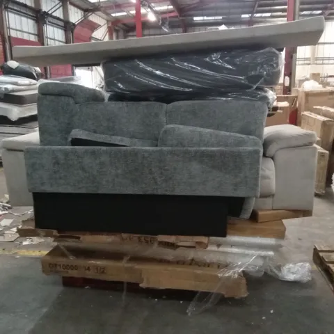 PALLET OF ASSORTED INCOMPLETE SOFA AND FURNITURE PARTS AND PIECES