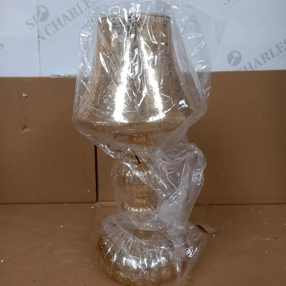 HOME REFLECTIONS PRE-LIT LED MERCURY GLASS LAMP GOLD