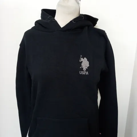 USPA HOODIE IN BLACK KIDS SIZE 14-15Y