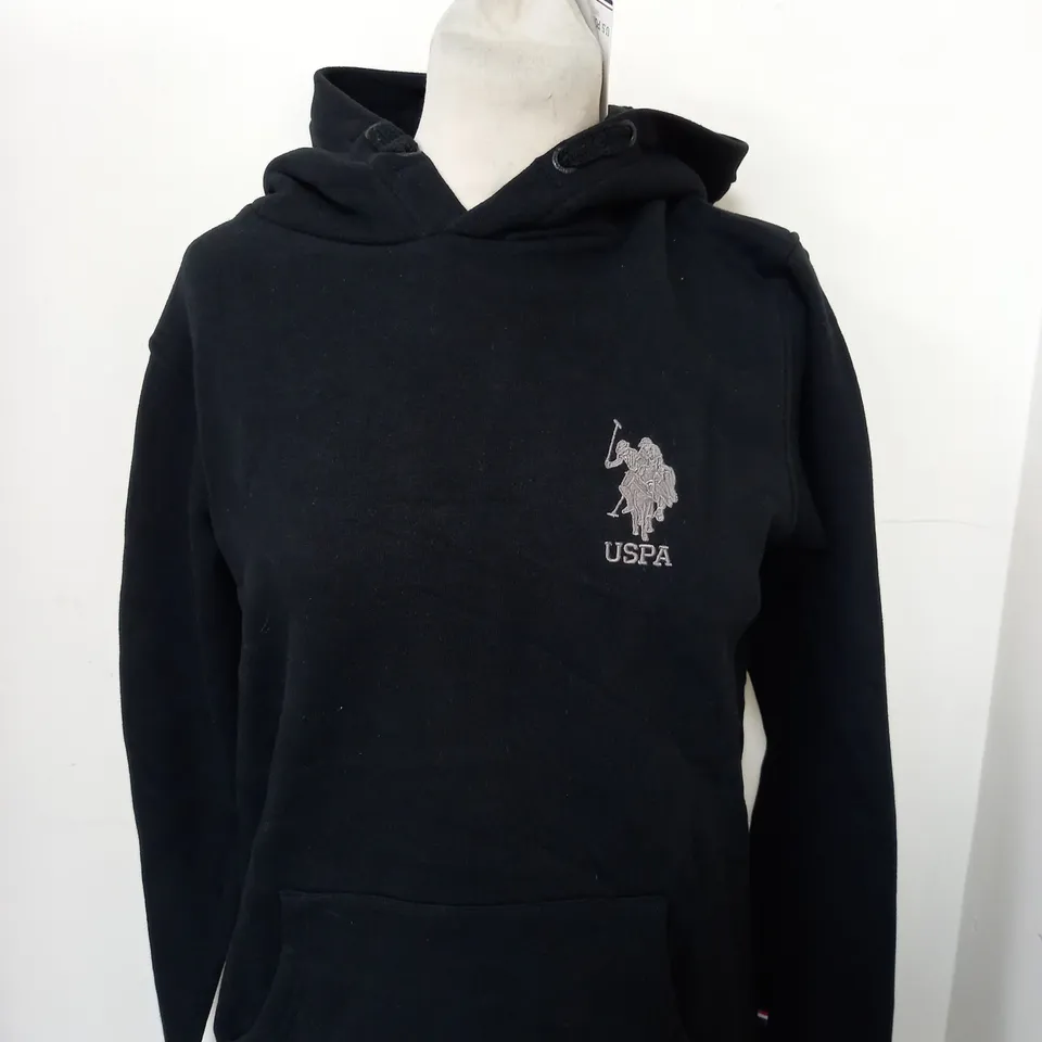 USPA HOODIE IN BLACK KIDS SIZE 14-15Y