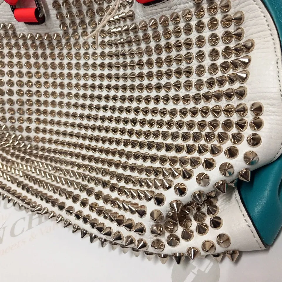CHRISTIAN LOUBOUTIN PANETTONE SMALL CALF NEVADA/SPIKES BAG