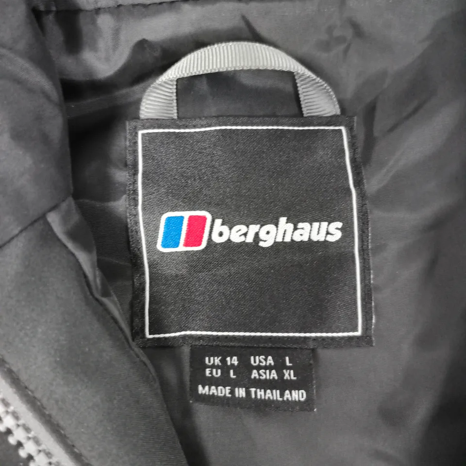 BERGHAUS WOMEN'S HOODED JACKET – BLACK, UK 14