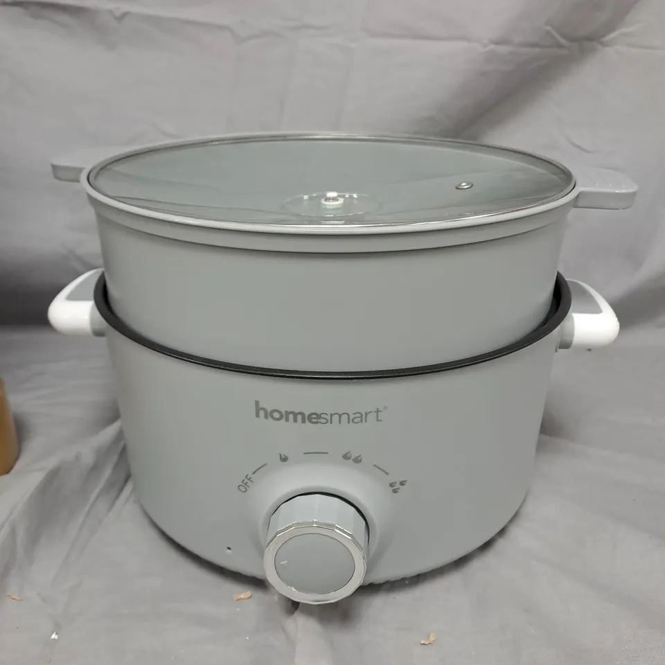 HOMESMART ELECTRIC HOT POT & STEAMER – GREY