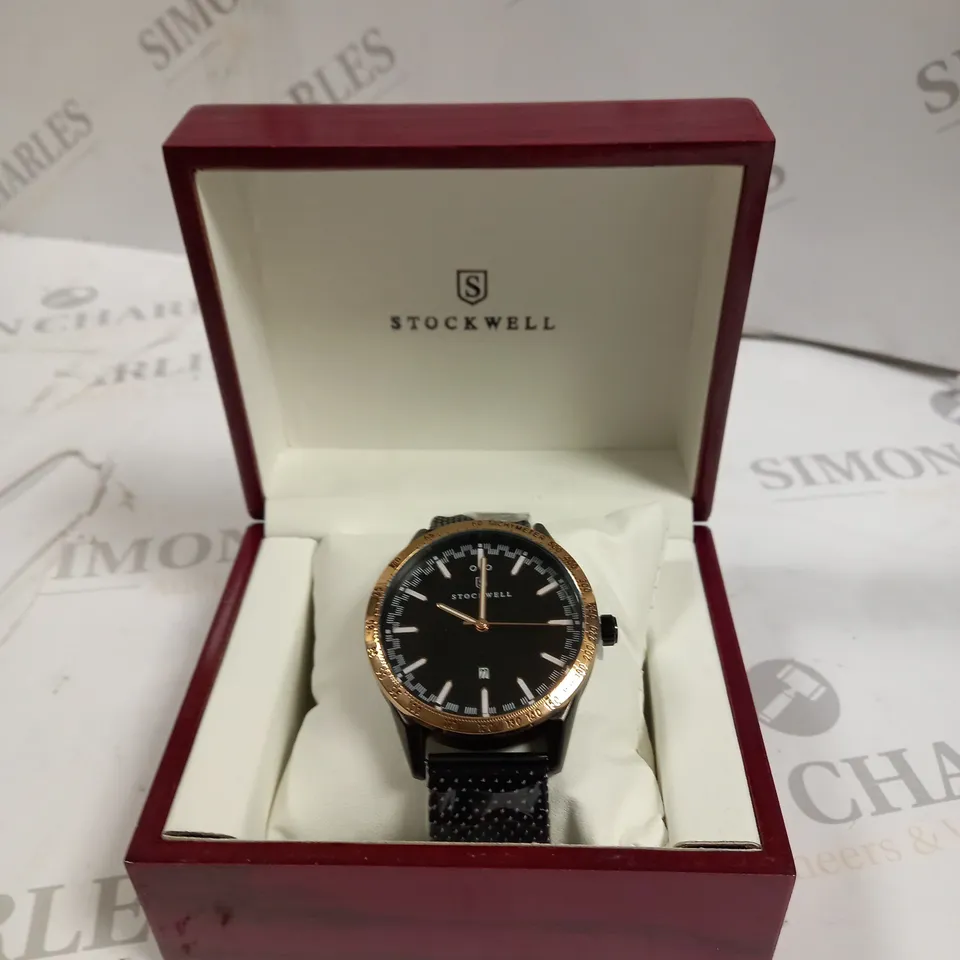 MENS STOCKWELL ST470 WATCH – LIMITED EDITION MOTOR SPORTS MODEL – DATE FEATURE - STAINLESS STEEL STRAP