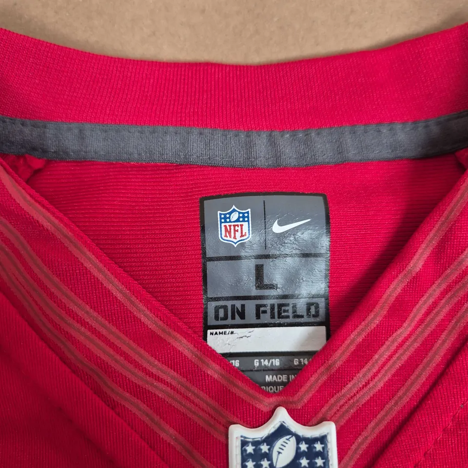 NFL ON FIELD JERSEY – RED, NUMBER 7, SAN FRANCISCO 49ERS, SIZE L