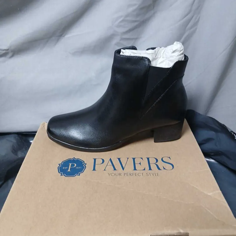 PAVERS BLACK ANKLE BOOTS – UK 5 (EU 38)