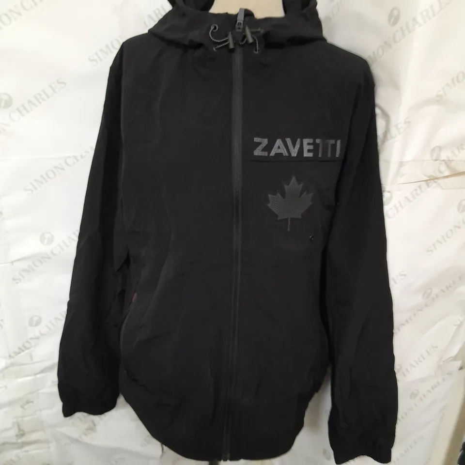 ZAVETTI CANADA GIOTTO WOVEN LIGHTWEIGHT JACKET IN BLACK SIZE XL