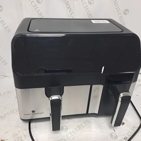 COOK'S ESSENTIALS 7.7L DUAL AIR FRYER IN BLACK
