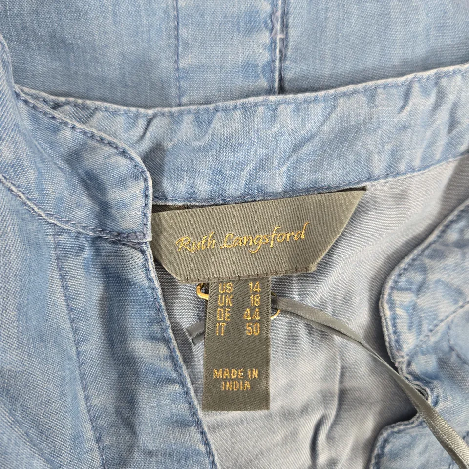RUTH LANGFORD DENIM SHIRT – UK 18 (US 14) –
