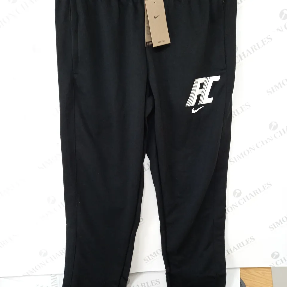 NIKE MENS SLIM FIT BLACK JOGGERS - L