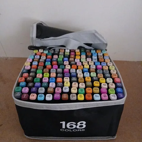 168 COLOURS MARKER SET IN CARRY CASE