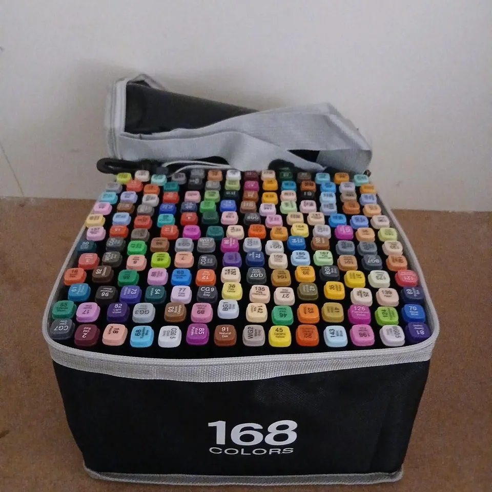 168 COLOURS MARKER SET IN CARRY CASE