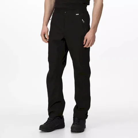 BRAND NEW REGATTA MEN'S HIGHTON O/T WATERPROOF WALKING TROUSERS IN BLACK SIZE XXL