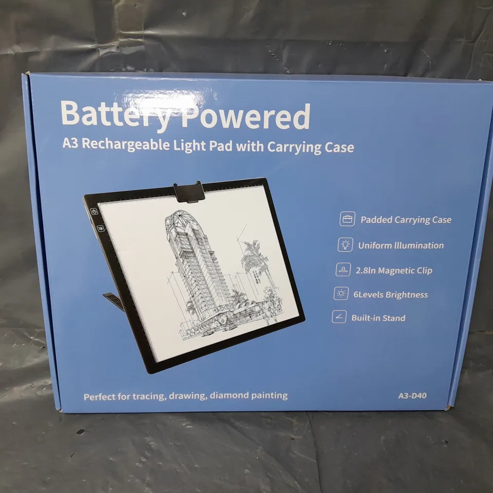 BOXED BATTERY POWERED A3 LIGHT PAD