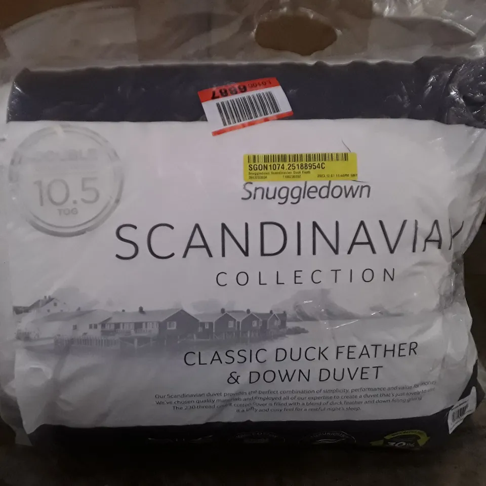 BAGGED SNUGGLEDOWN SCANDINAVIAN DUCK FEATHER & DOWN DUVET