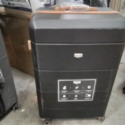 MEDIUM SUITCASE BLACK & BROWN