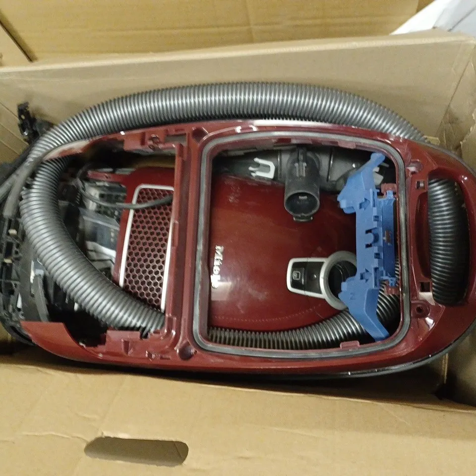 MIELE COMPLETE C3 PURE RED POWERLINE, BAGGED CYLINDER VACUUM CLEANER, CORDED