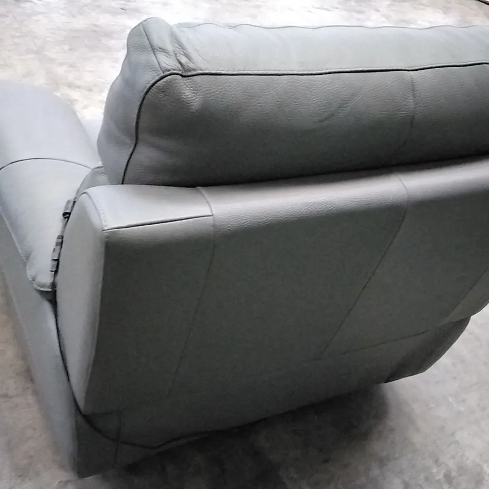 QUALITY ITALIAN DESIGNER PATRIZIO SMALL ARMS ELECTRIC RECLINER CHAIR - ANTHRACITE GREY LEATHER