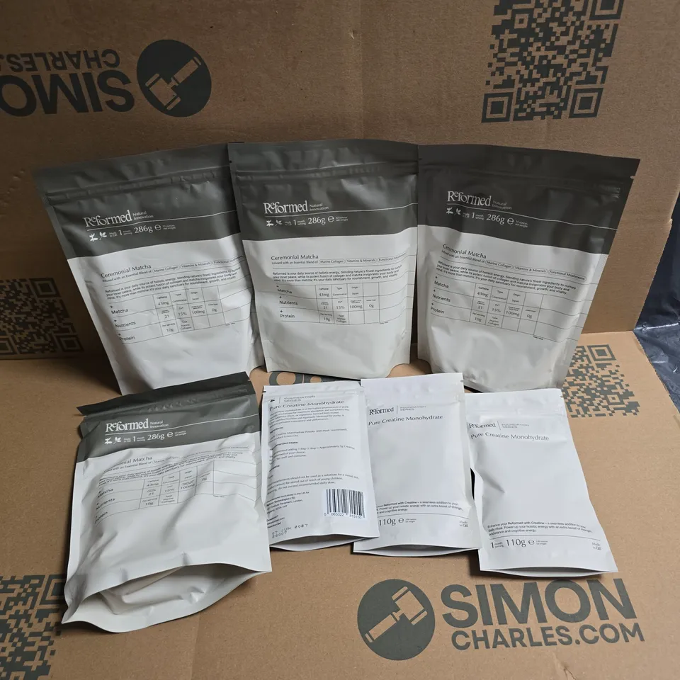 7 REFORMED PRODUCTS TO INCLUDE CREATINE MONOHYDRATE & CEREMONIAL MATCHA