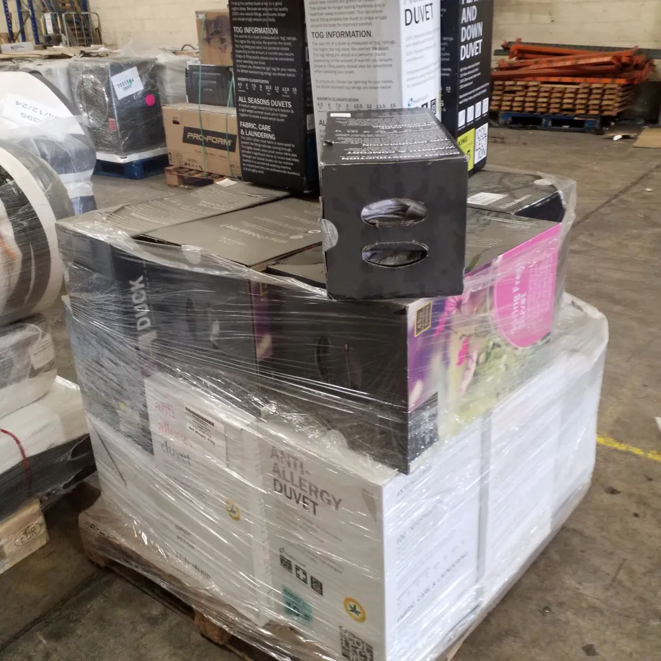 PALLET CONTAINING APPROXIMATELY 19 ASSORTED BOXED DUVETS