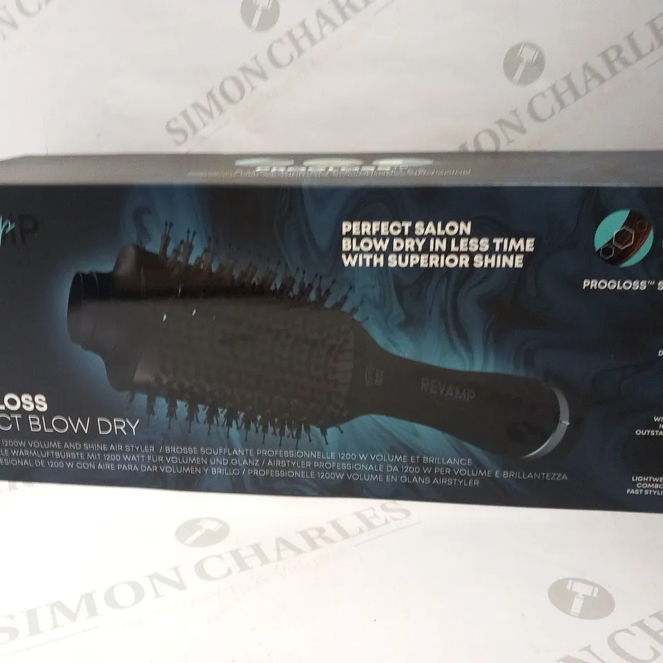 BOXED REVAMP PROGLOSS PERFECT BLOW DRY 1200W VOLUME AND SHINE AIR STYLER