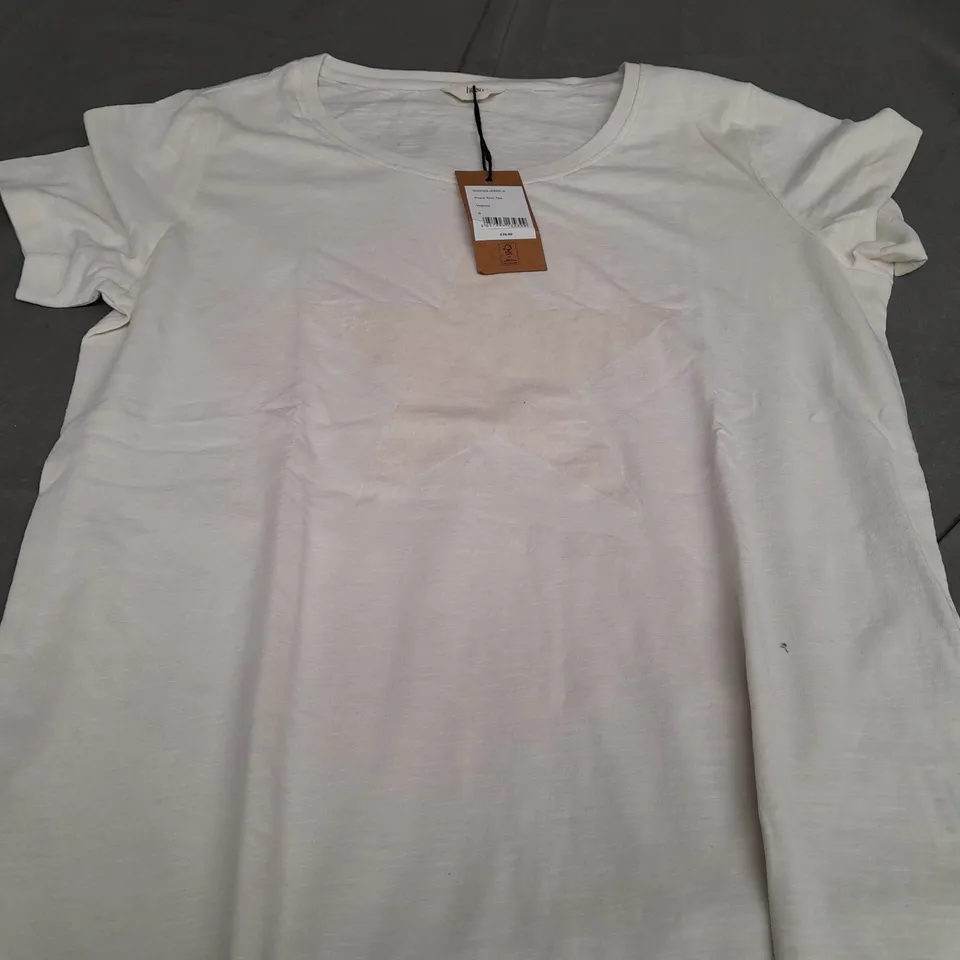 HUSH FLOCK STAR TEE IN OFF WHITE - SMALL