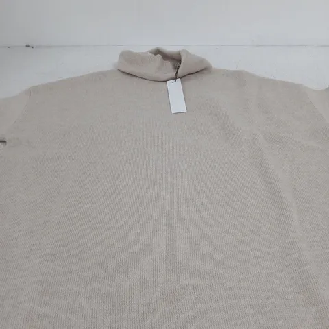 NOELEVEN CREAM CASHMERE-BLEND FUNNEL-NECK JUMPER – UK SIZE S – NEW WITH TAGS 