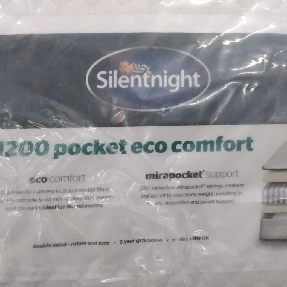 QUALITY BAGGED SILENTNIGHT 1200 POCKET ECO COMFORT 5FT MATTRESS